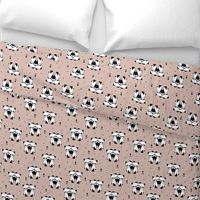 Origami animals cute panda geometric triangle and scandinavian style print black and white gender neutral beige