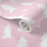 trees // pink baby girl nursery girls pink pastel fir tree forest trees