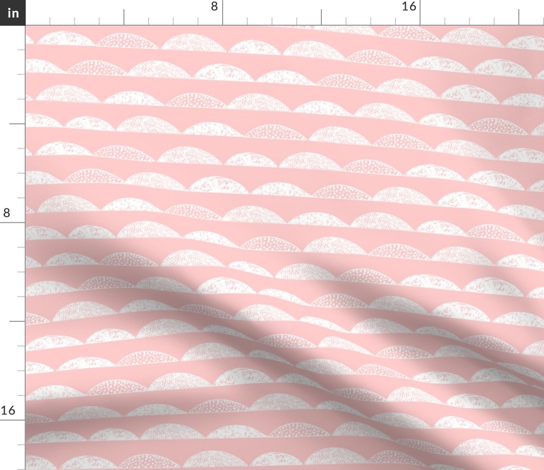 scallop // pantone rosequartz pink scallop baby girl baby pink sweet girls nursery print