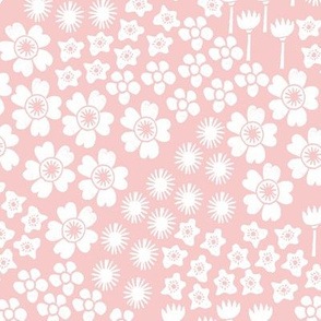 flowers // rosequartz pastel pink rose pink girls flowers floral spring sweet little girls garden print