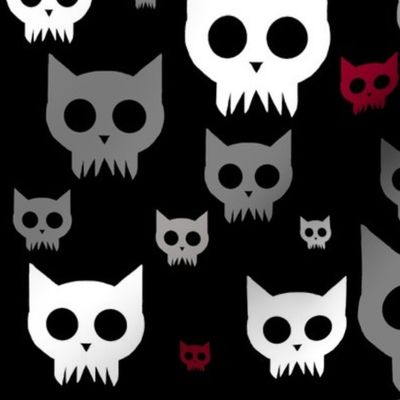 Cat Skulls - Dark Variant