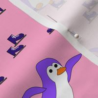 Penguin Figure Skating pink and purple