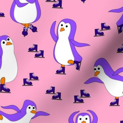 Penguin Figure Skating pink and purple