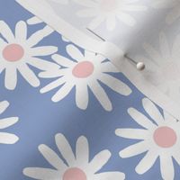 Daisies // pantone serenity blue 