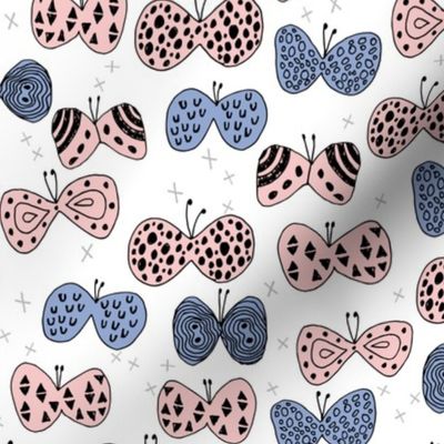 Butterflies // pastel pantone colors pink blue nursery