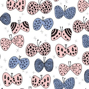 Butterflies // pastel pantone colors pink blue nursery