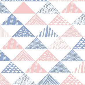 Triangles // pantone colors pink blue nursery geometric