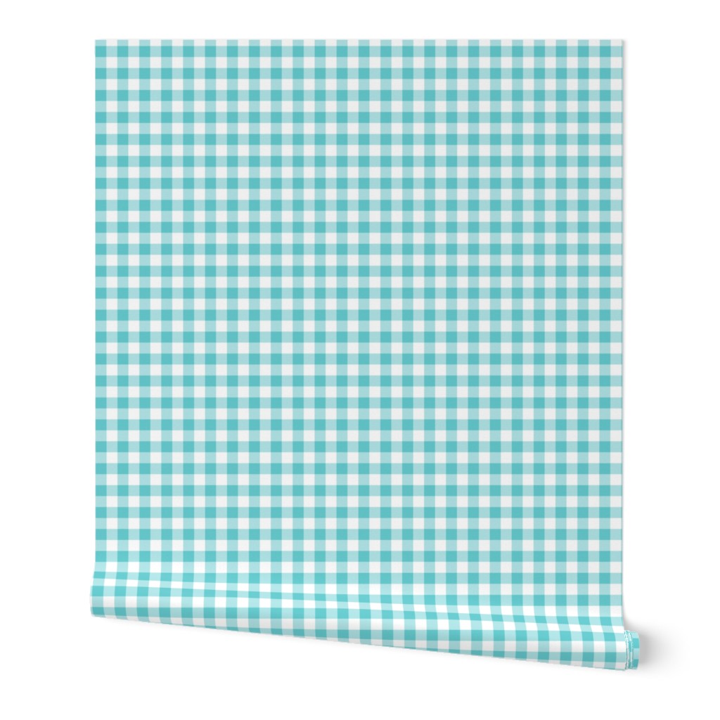 Mini Gingham Aqua