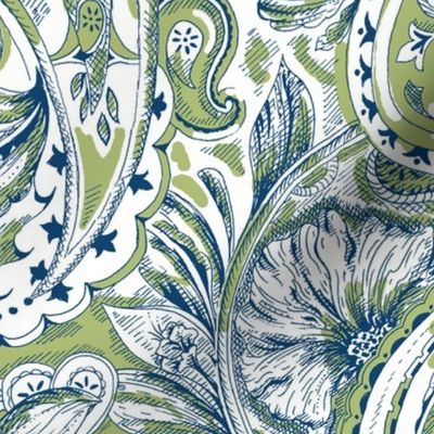 Paisley - Olive