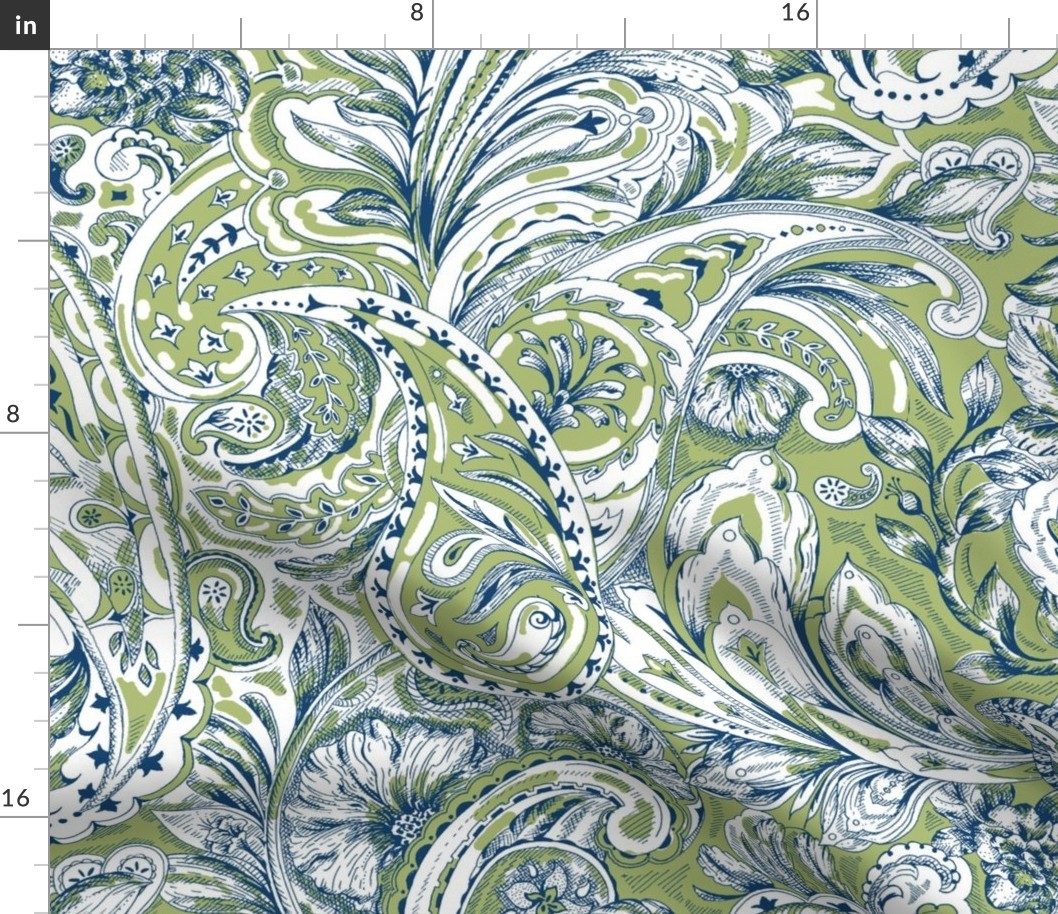 Paisley - Olive