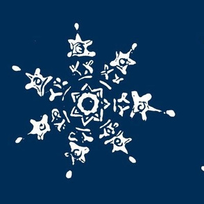 snowflake-dark blue