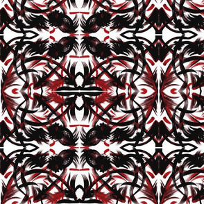 Black Red Bold Abstract Pattern