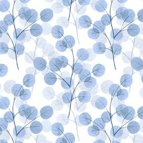 Round leaves. Blue