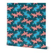 Blue and Pink Jigsaw Puzzle