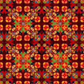 Square flower pattern symmetrical