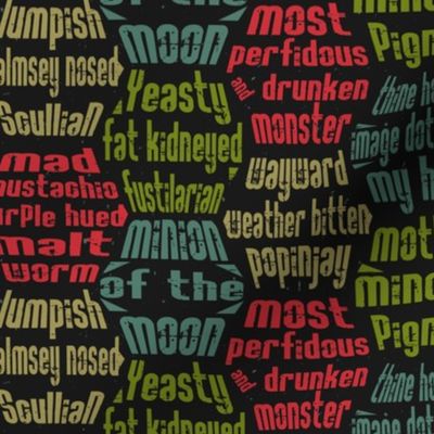 shakespearean insults on dark background