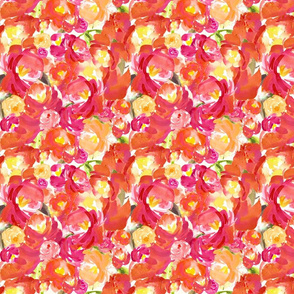 Coral Bright Floral Blooms