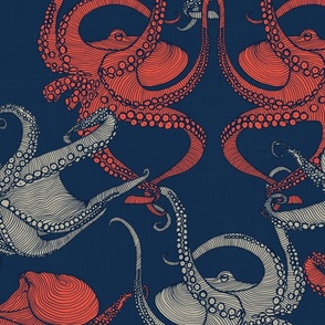 Cephalopod - Octopi - Navy