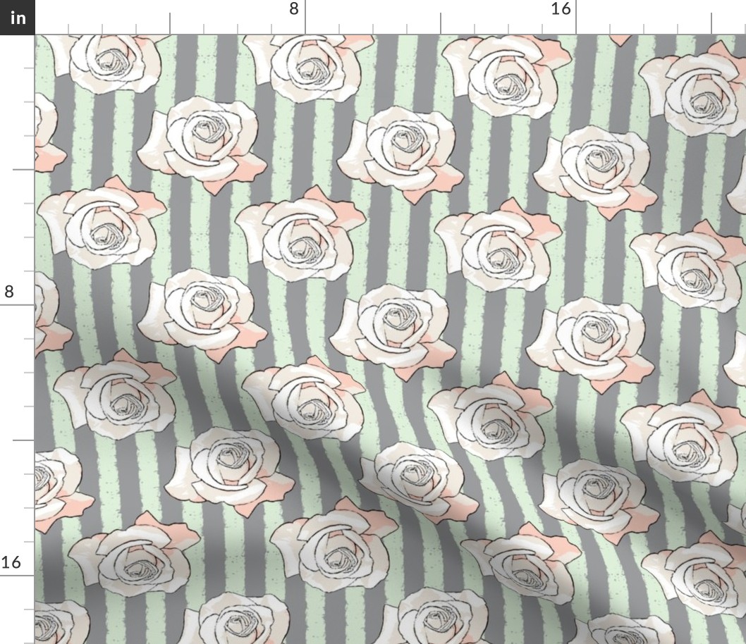 ROSES on STRIPES