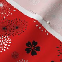 Japanese  Oriental Red Pattern