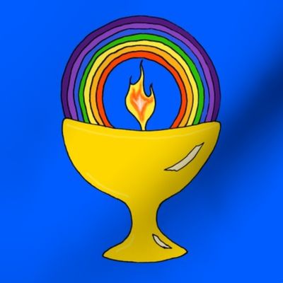 Rainbow Chalice on Cobalt