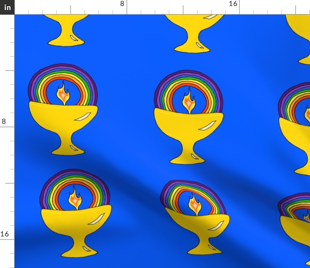 Rainbow Chalice on Cobalt