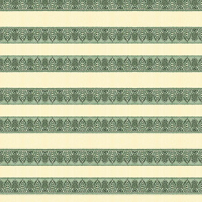 West India Pattern Stripes Faded Green