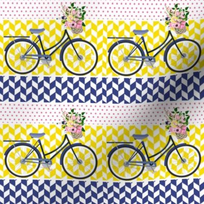 Floral Bicycle Mix and Match Pattern