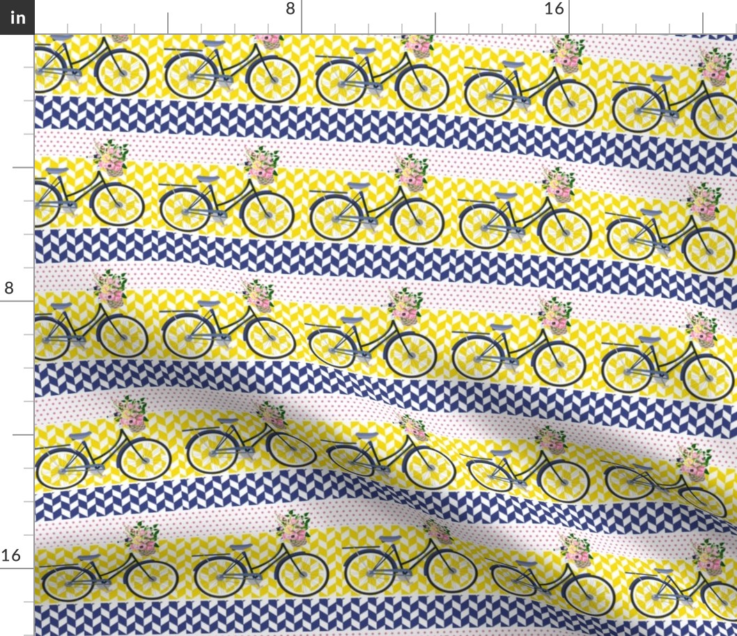 Floral Bicycle Mix and Match Pattern