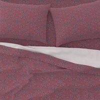 Red Slate Dusty Rose Kaleidoscope Stripes and Dots