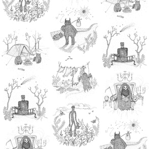 Monster Toile - Black & White