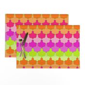 Bright Lime, Orange and Pink Quatrefoil LA Scallop