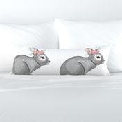 Bunny with Floral Crown - Pillow Front