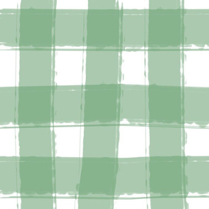 Watercolor Check in Light Green