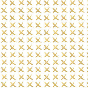 Gold painted xs,  gold X, gold xes, gold letter X
