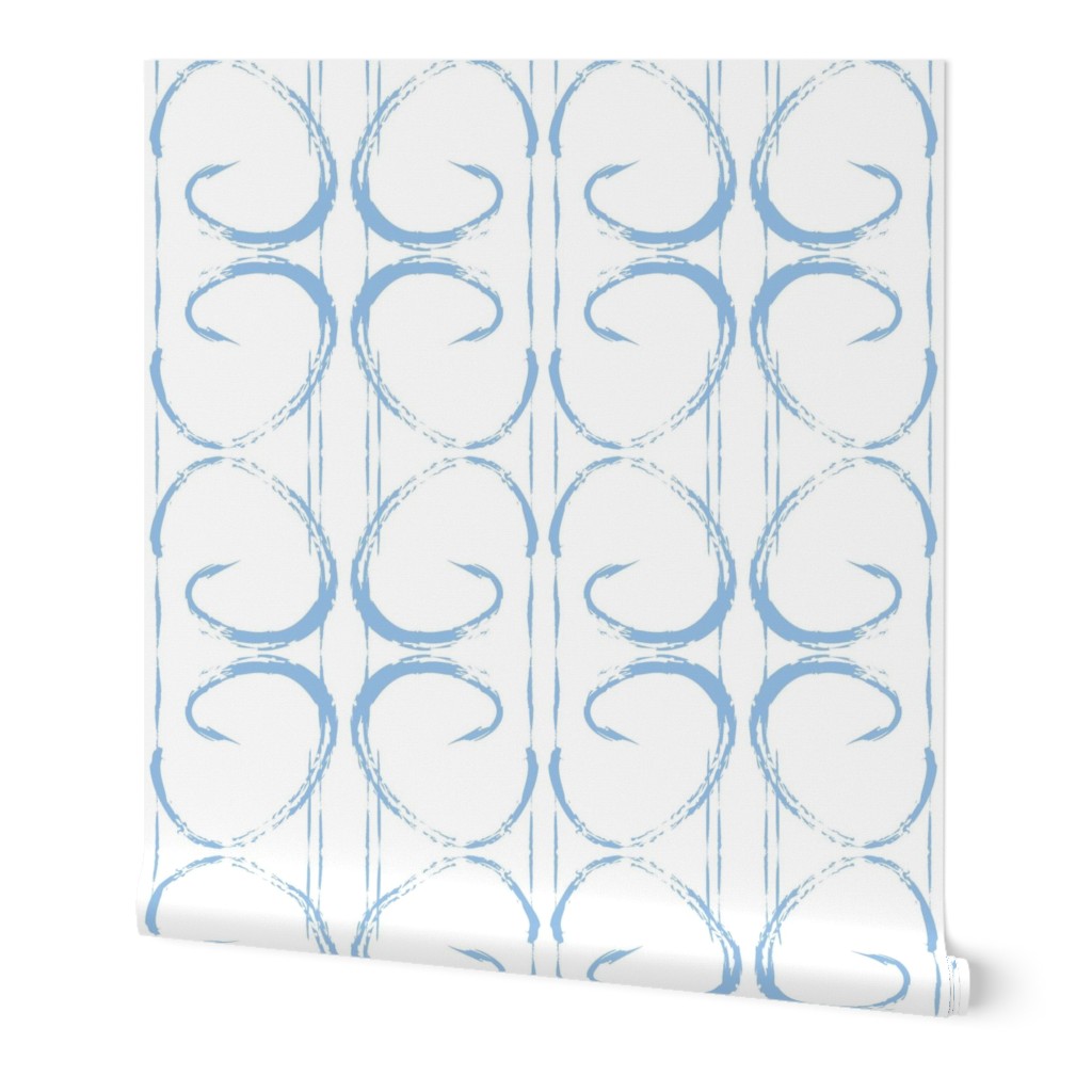 Carolina Blue Paint Stroke Geometric Mod Print-ch-ch-ch-ch