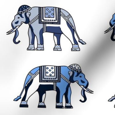 Elephants blue indian asian 