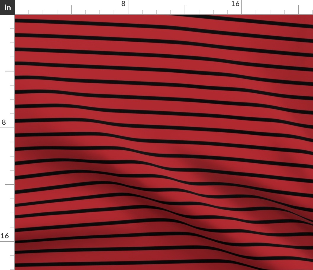 Stripes - Horizontal - Dark Red (#B1252C) and Black (#000000) 