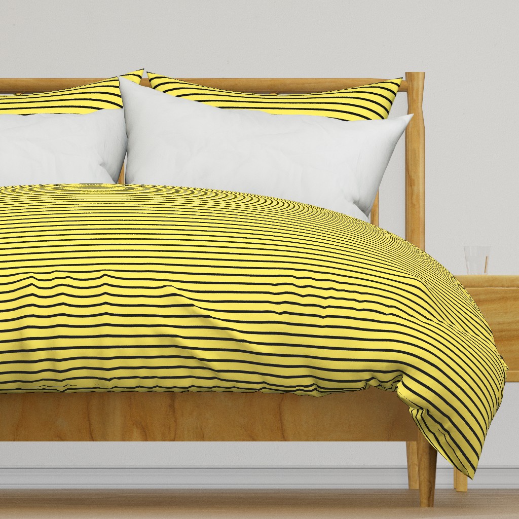 Stripes - Horizontal - Light Yellow (#F9EA62) and Black (#000000) 