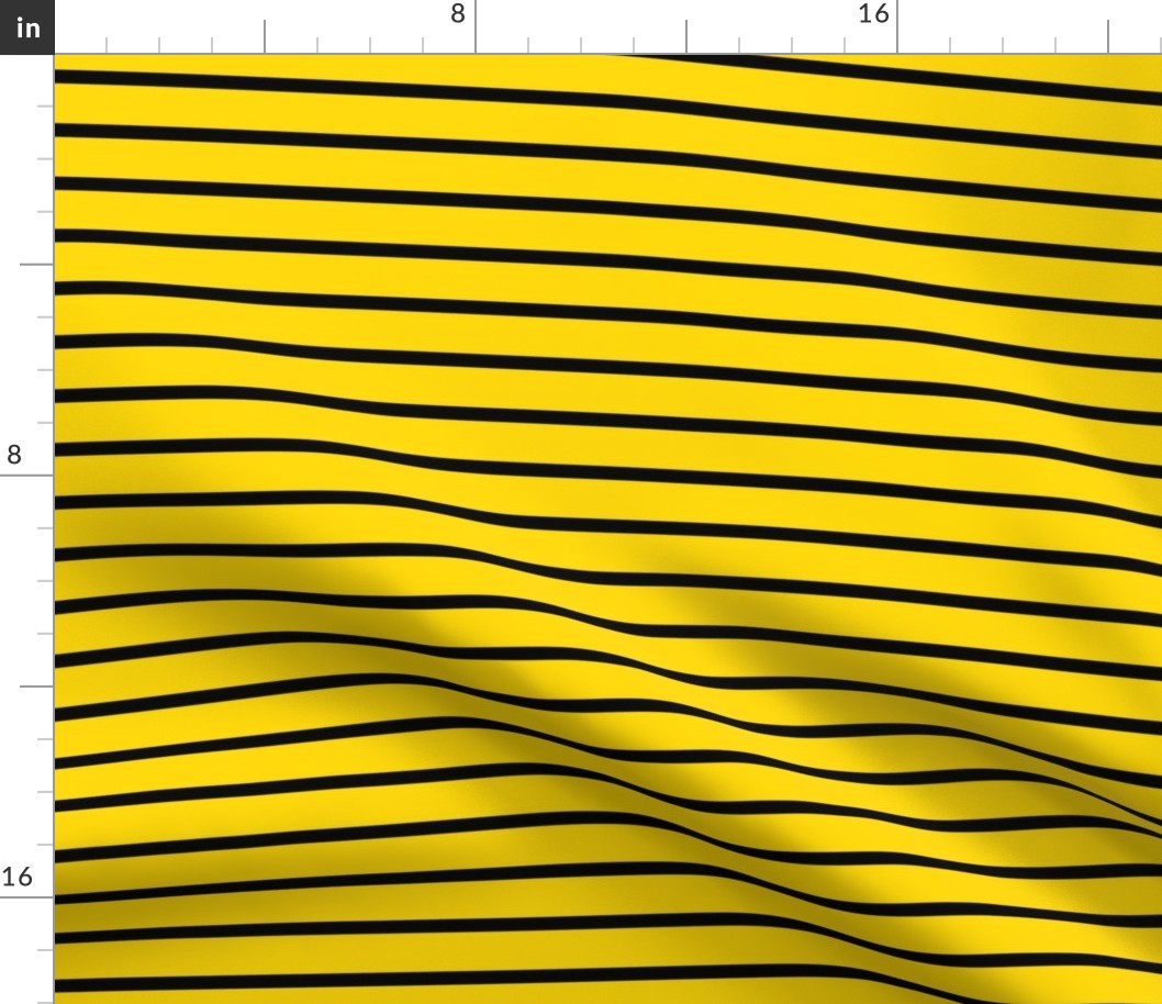 Stripes - Horizontal - Yellow (#FFD900) and Black (#000000)