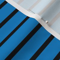 Stripes - Horizontal - Mid Blue (#0081C8) and Black (#000000) 