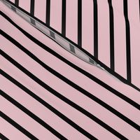 Stripes - Horizontal - Light Pink (#F5CCD3) and Black (#000000) 