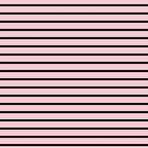 Stripes - Horizontal - Light Pink (#F5CCD3) and Black (#000000) 