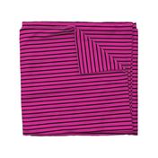 Stripes - Horizontal - Dark Pink (#DD2695) and Black (#000000) 
