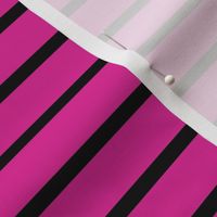 Stripes - Horizontal - Dark Pink (#DD2695) and Black (#000000) 