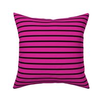 Stripes - Horizontal - Dark Pink (#DD2695) and Black (#000000) 