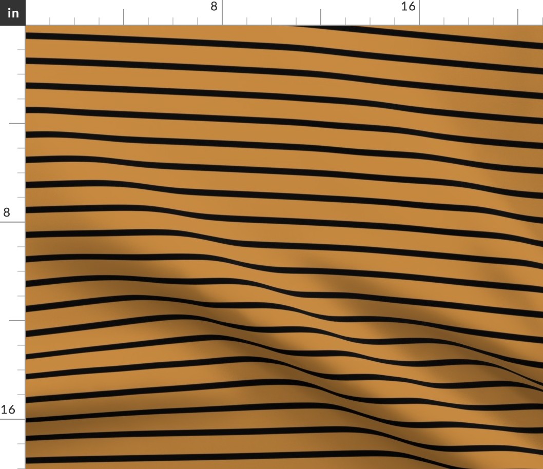 Stripes - Horizontal - Light Brown (#C6883D) and Black (#000000) 