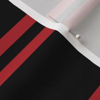 Stripes - Horizontal - Dark Red (#B1252C) double 0.5 inch stripes with Black (#000000) 2.5 inch stripes