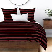 Stripes - Horizontal - Dark Red (#B1252C) double 0.5 inch stripes with Black (#000000) 2.5 inch stripes