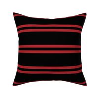 Stripes - Horizontal - Dark Red (#B1252C) double 0.5 inch stripes with Black (#000000) 2.5 inch stripes